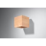 Kinkiet QUAD DREWNO SOLLUX  Lampa Ścienna NOWOCZESNY stal  SL.0491 - 3