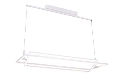 Lampa wisząca VIENA 2911 nowoczesny styl  2 ledowe prostokąty geometryczna kolor biały