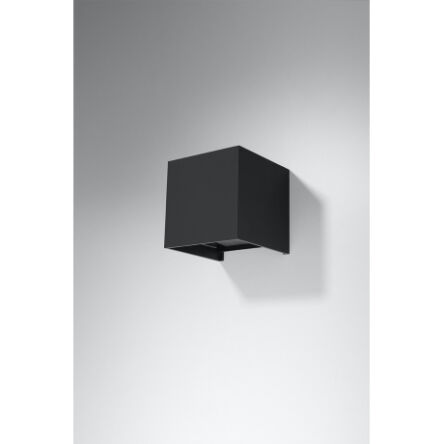 Lampa Ścienna LUCA SOLLUX SL.0545 Nowatorska na Zewnątrz Kinkiet Czarny LED IP54 Stylowe Oświetlenie Kwadrat LED