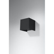 Lampa Ścienna LUCA SOLLUX SL.0545 Nowatorska na Zewnątrz Kinkiet Czarny LED IP54 Stylowe Oświetlenie Kwadrat LED