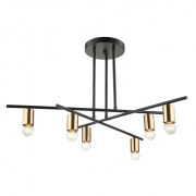 Lampa sufitowa NORMANI MDM3658/6 BK+BRO Italux Industrialna brązowo / czarna