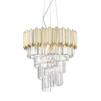 Lampa wisząca GLADIUS P0535-06C-F4J7 Zuma Line złota kryształowa