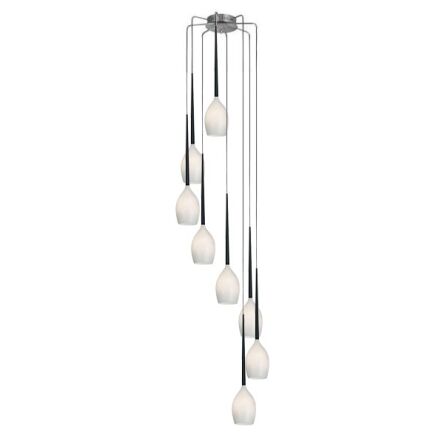 Lampa wisząca Izza 8 Shiny White AZzardo AZ0160 klosze w kształcie kielichów nowoczesny