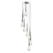 Lampa wisząca Izza 8 Shiny White AZzardo AZ0160 klosze w kształcie kielichów nowoczesny