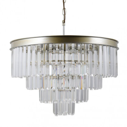 Lampa wisząca VERDES PND-44372-8-CHMP-GLD Italux  szkło krystaliczne szampański złoty