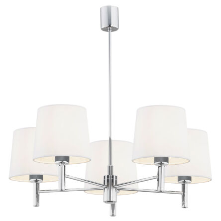 Lampa wisząca BOLZANO 2110 Argon styl glamour 5xE27 biała chrom 