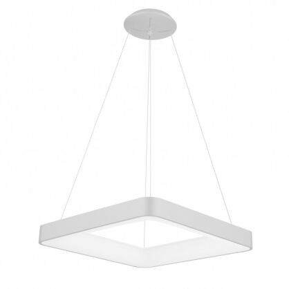 Lampa wisząca GIACINTO Italux UNIWERSALNA LAMPA WISZĄCA W KSZTAŁCIE KWADRATU LED 50W BIAŁA