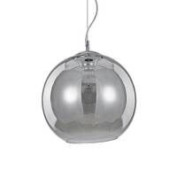Lampa wisząca NEMO OPAR SP1 D30 Ideal Lux  094236  posiada okrągły szklany klosz w kolorze szkła dymionego