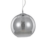 Lampa wisząca NEMO OPAR SP1 D30 Ideal Lux  094236  posiada okrągły szklany klosz w kolorze szkła dymionego