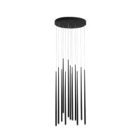 Lampa wisząca LOUISE 12 AZ3419  lampa w stylu nowoczesnym w kolorze czarnym led 75 długości okrągła podsufitka 12 tub
