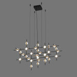 Lampa wisząca Provenza MD18001067-30A BG Italux imponująca czarno -złota - 2