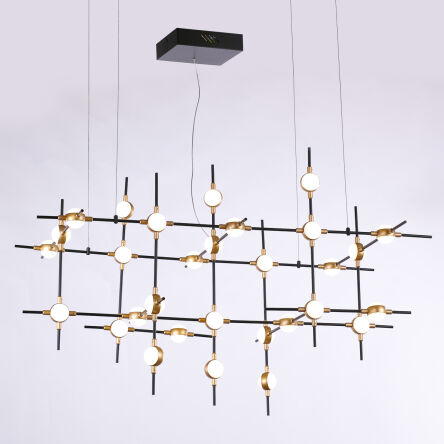 Lampa wisząca Provenza MD18001067-30A BG Italux imponująca czarno -złota