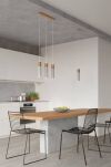 Lampa wisząca ZANE 3 SL.0967 Sollux Lighting tuby z drewna i betonu 3xGU10 - 3