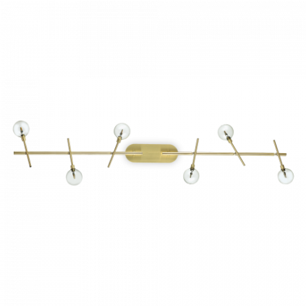 Plafon Maracas PL6 200361 KLASYCZNY IP20 G4 Ideal Lux OPRAWA W STYLU KLASYCZNYM mosiądzowa oprawa sufitowa