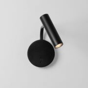 Lampa ścienna kinkiet do czytania Enna Wall- Astro 7592 led na wysięgniku czarna tuba okrągła podstawa włącznik na obudowie 1058033