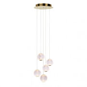 Lampa wisząca Rosario PND-12220121-5A-GD Nowoczesna złota transparentne kule