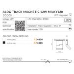REFLEKTOR DO SZYNY ALDO TRACK MAGNETIC 12W MILKY 120 AZZARDO AZ4626 biały  - 6