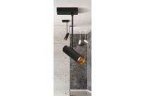 Lampa Sufitowa LENS SQUARE AZ3515 Azzardo czarno/złota tuba na nóżce ruchoma prostokątna podsufitka - 2