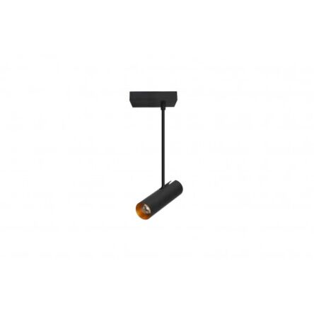 Lampa Sufitowa LENS SQUARE AZ3515 Azzardo czarno/złota tuba na nóżce ruchoma prostokątna podsufitka