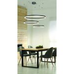 Lampa wisząca HALO PENDANT 120+100+80 CCT BK + REMOTE CONTROL złota Azzardo AZ5350 - 2