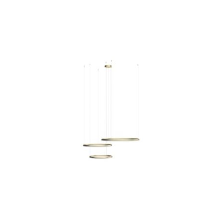Lampa wisząca HALO PENDANT 120+100+80 CCT BK + REMOTE CONTROL złota Azzardo AZ5350