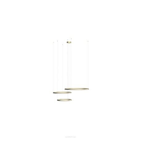 Lampa wisząca HALO PENDANT 120+100+80 CCT BK + REMOTE CONTROL złota Azzardo AZ5350
