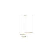 Lampa wisząca HALO PENDANT 120+100+80 CCT BK + REMOTE CONTROL złota Azzardo AZ5350