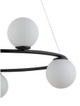 Lampa wisząca GAMA 33383 SIGMA czarno-biała metal szkło - 2