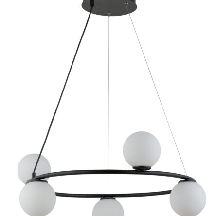 Lampa wisząca GAMA 33383 SIGMA czarno-biała metal szkło