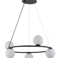 Lampa wisząca GAMA 33383 SIGMA czarno-biała metal szkło