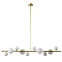 LAMPA WISZĄCA MILKY DROP 120 CM kule złoto podłużna listwa MP0097-10 step into design