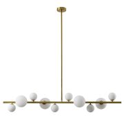 LAMPA WISZĄCA MILKY DROP 120 CM kule złoto podłużna listwa MP0097-10 step into design