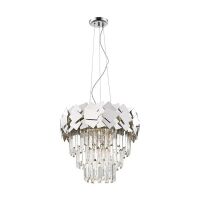 Lampa wisząca QUASAR  P0506-06A-F4AC ZUMALINE SREBRNA W STYLU pałacowym niesamowicie elegancka doskonałe dopełnienie salonu