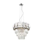 Lampa wisząca QUASAR  P0506-06A-F4AC ZUMALINE SREBRNA W STYLU pałacowym niesamowicie elegancka doskonałe dopełnienie salonu