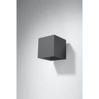 Kinkiet QUAD lampa ścienna ANTRACYT nowoczesna MINIMALISTYCZNA  KOSTKA idealna do salonu sypialni
