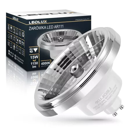 Żarówka LED GU10 ES111 AR111 15W = 140W 1150lm 45 stopni 3000K biała ciepła