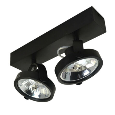 PLAFON ZUMA LINE GO SL2 SPOT 50485 Z ALUMINIUM W KOLORZE CZARNYM TECHNICZNA REFLEKTOR x2