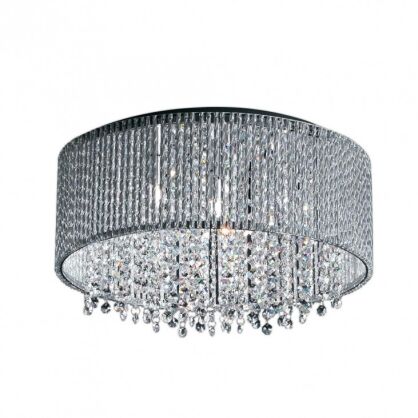 Plafon Anabella C0207-07D-B5QL Italux chrom styl pałacowy elegancki okrągły