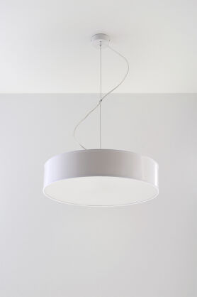 Elegancka Lampa Sufitowa Koło Wisząca ARENA 45  SL. 0120 klosz z tworzywa sztucznego w kolorze białym w kształcie walca