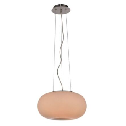Lampa wisząca Inez RLD93023-2A Zuma Line  klosz z białego szkła o przyjemnym dla oka kształcie 28 cm średnicy
