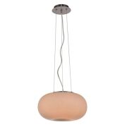 Lampa wisząca Inez RLD93023-2A Zuma Line  klosz z białego szkła o przyjemnym dla oka kształcie 28 cm średnicy
