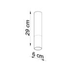 Lampa sufitowa 119SL.0939 Sollux czarna/ chrom tuba GU10 - 2