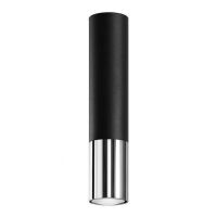 Lampa sufitowa 119SL.0939 Sollux czarna/ chrom tuba GU10