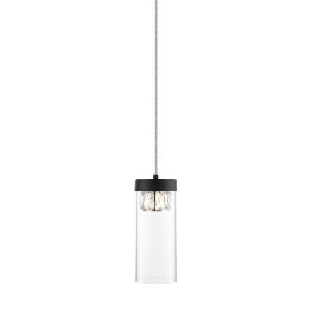 LAMPA WISZĄCA GEM PENDANT P0389-01D-P7AC ZUMA LINE Szklany transparentny klosz NOWOCZESNA
