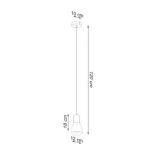 Lampa wisząca QUBIC SL.0964 Sollux Lighting drewno beton E27 - 2