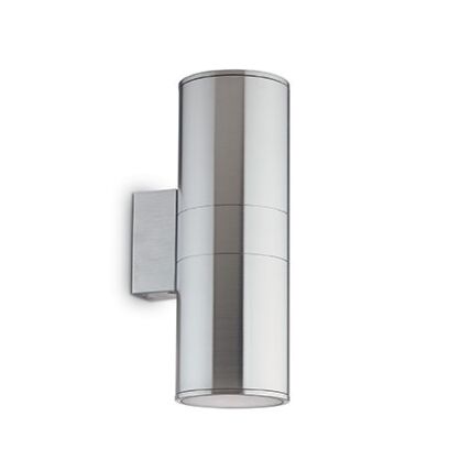 Kinkiet Gun AP2 BIG Ideal Lux  033020  aluminiowy korpus o wykończeniu szczotkowanym w kolorze aluminum świeci góra-dół