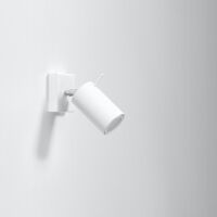 Efektowny Kinkiet RING biały SL.0087 SOLLUX LIGHTING nowoczesny klosz tuba 