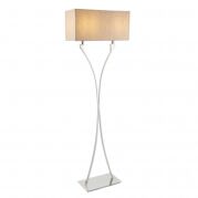 Lampa podłogowa VIENNA polerowany nikiel/beż ENDON LIGHTING 63747