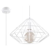 Lampa wisząca  Umberto biała SL.0293 Loftowa Nowoczesna   klosz z metalu druciany