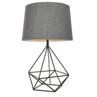 Lampa stołowa APOLLO szara/miedź ENDON LIGHTING 90540  